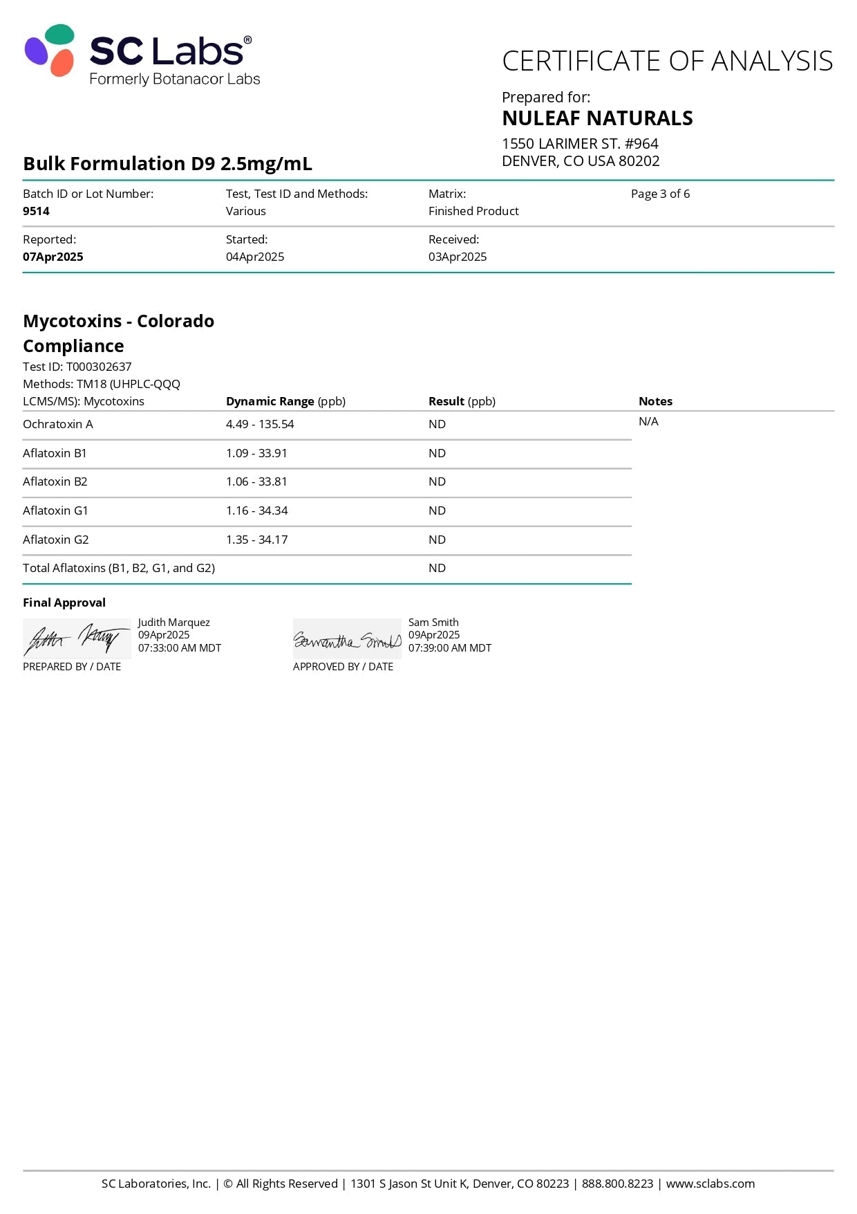 NuLeaf Naturals Delta 9 THC Oil