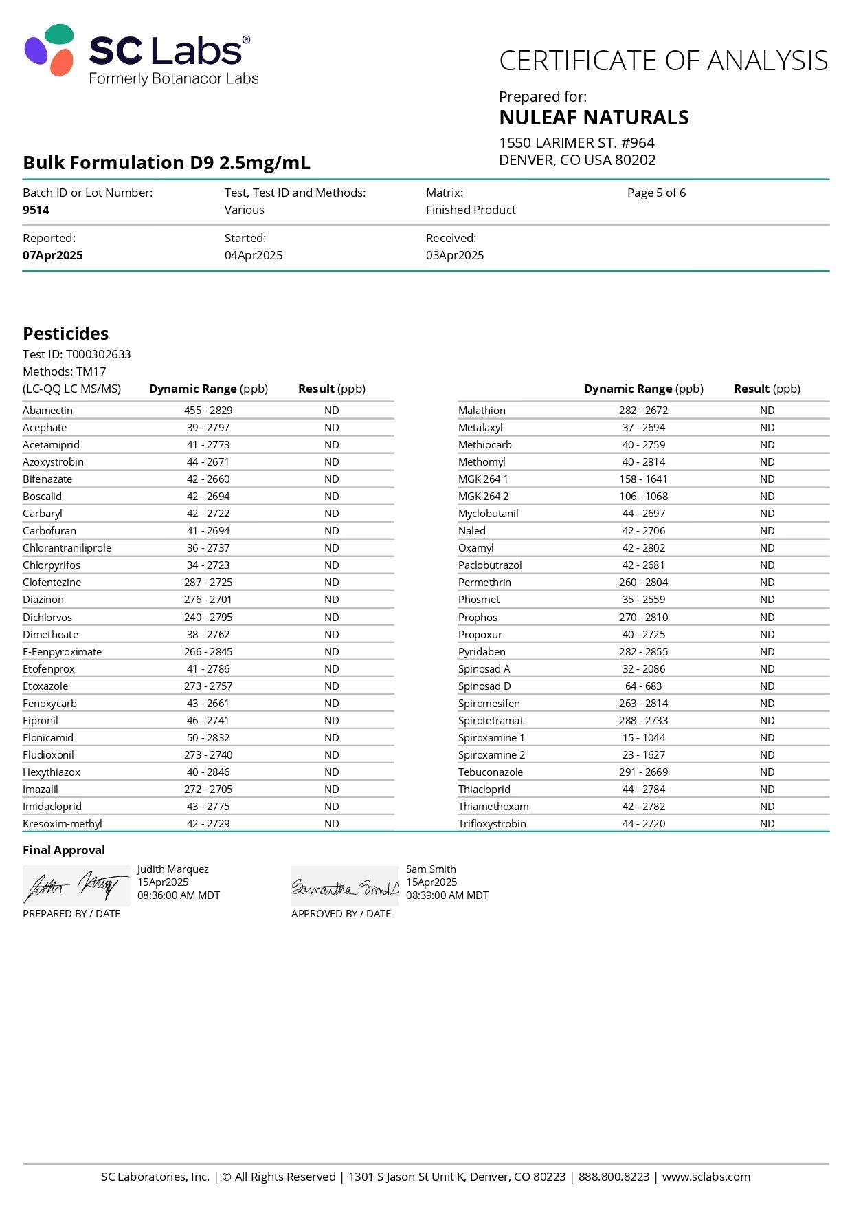 NuLeaf Naturals Delta 9 THC Oil