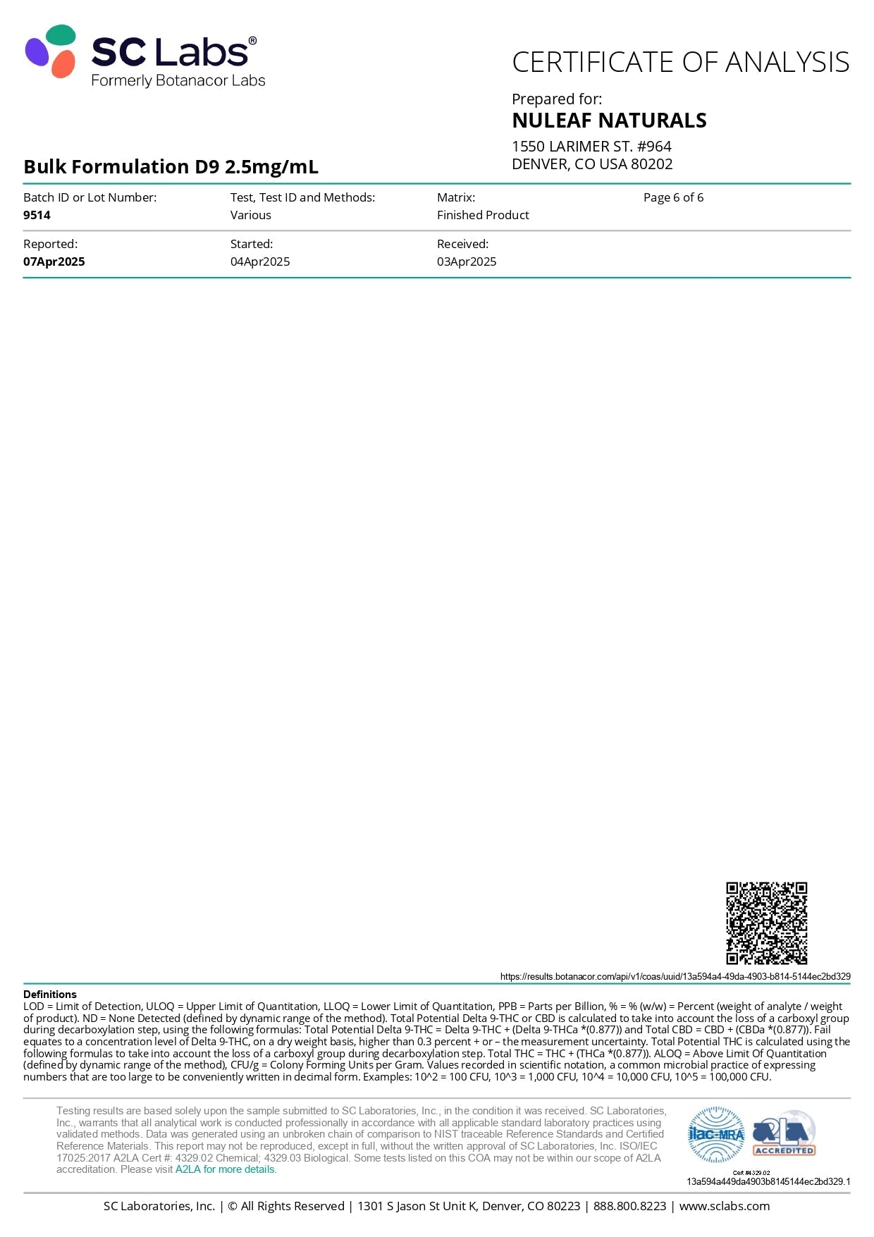 NuLeaf Naturals Delta 9 THC Oil