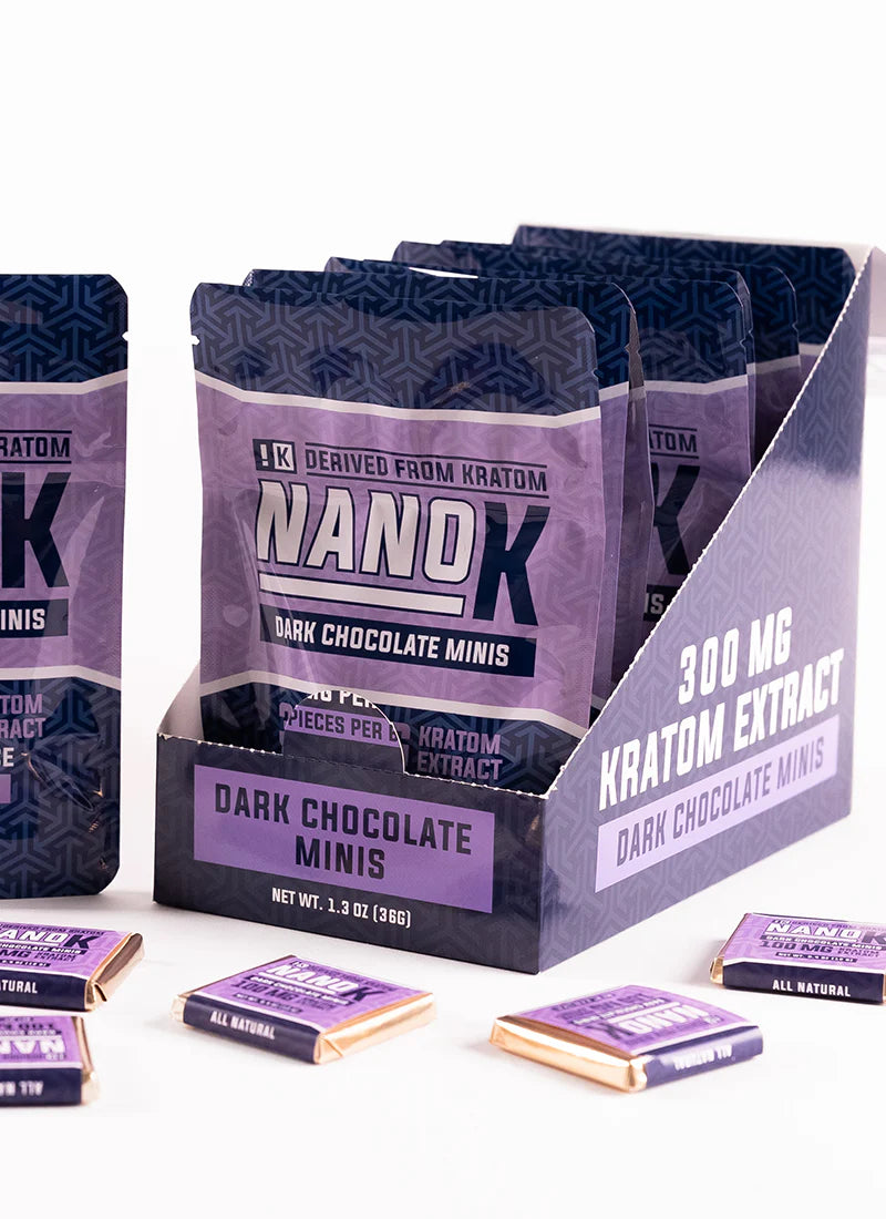 Nano K Kratom Extract Dark Chocolate Minis (3ct Bag) Best Sales Price - Gummies