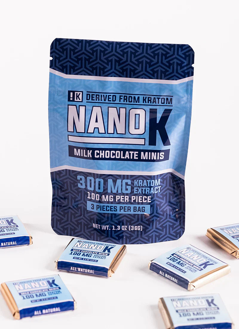 Nano K Kratom Extract Milk Chocolate Minis (3ct Bag) Best Sales Price - Gummies