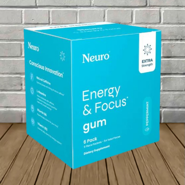 Neuro Extra Strength Energy + Focus Gum 100mg