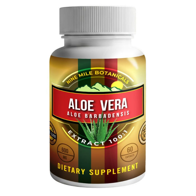 Nine Mile Botanicals Aloe Vera Extract 60 Capsules Best Sales Price - Edibles