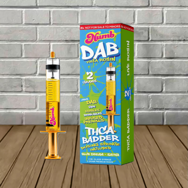 Numb Premium Live Rosin THCa Badder Glass Dab Syringe 2g