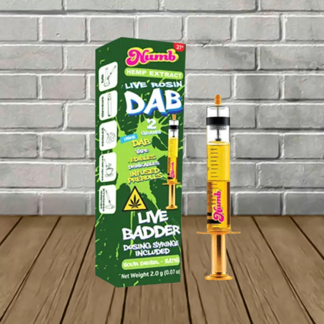Numb Hemp Live Rosin + Badder THCp Dab Syringe 2g