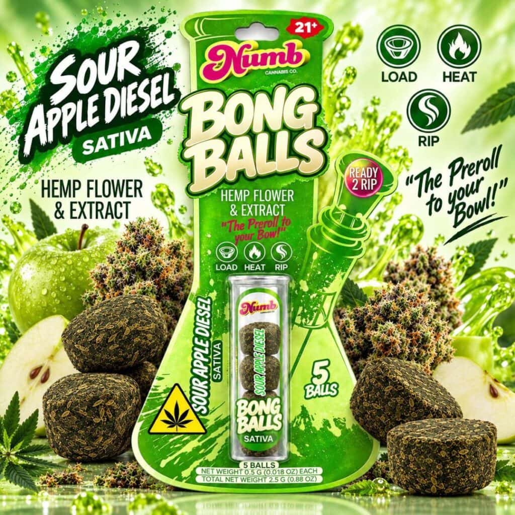 Numb THC Bong Balls 2.5g 5ct Best Sales Price - CBD