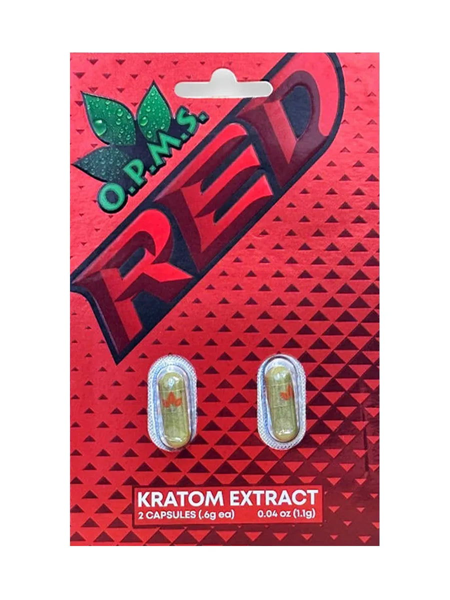 O.P.M.S. Kratom Extract Red Capsules 2ct