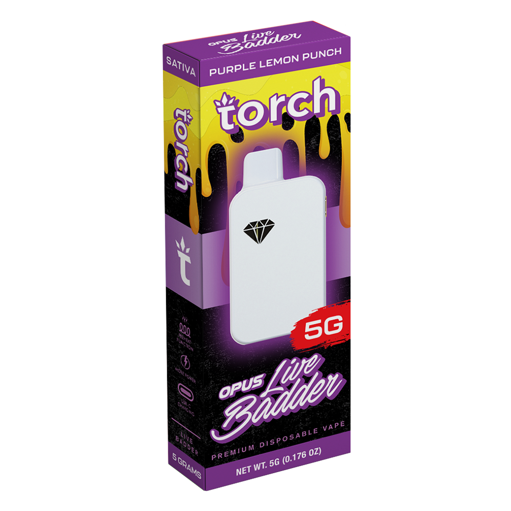 Torch Opus Live Badder Blend Purple Lemon Punch | Sativa | 5g Best Sales Price - Vape Pens