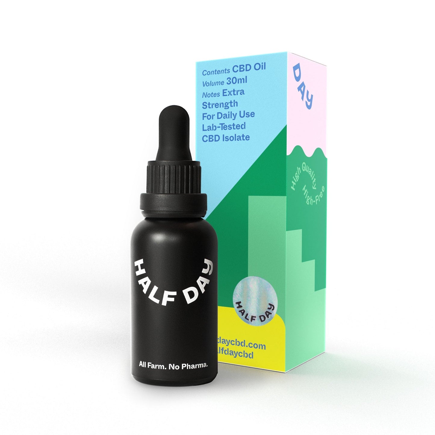 Half Day 3000mg CBD Isolate Oil Tincture