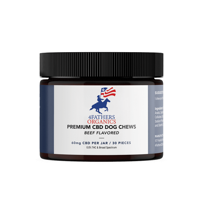 4FathersOrganics CBD Dog Chews – Beef Flavored