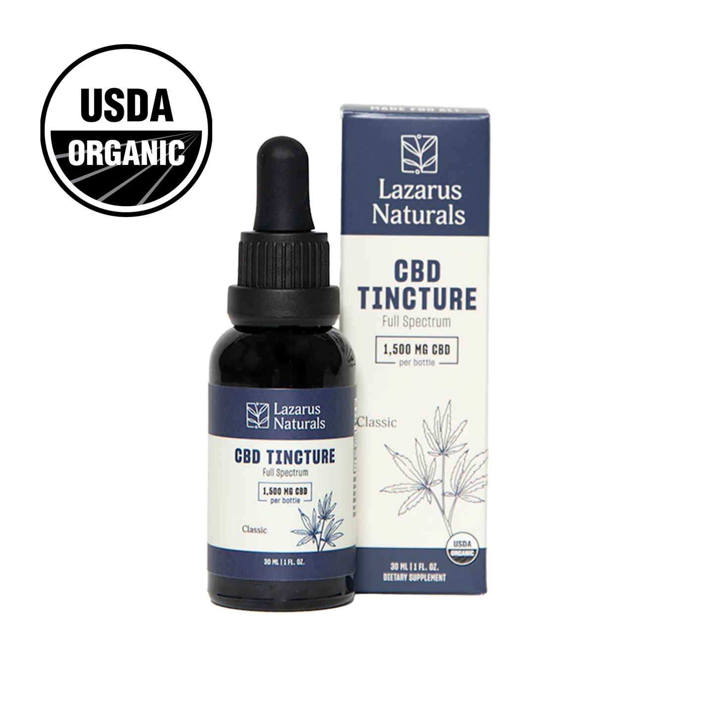 Lazarus Naturals ORGANIC CBD TINCTURE, 50MG/ML