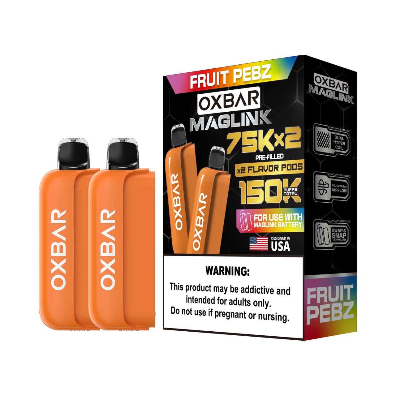 Oxbar Maglink Nixodine 75K Pre-filled Replacement Pod (Pack of 2)