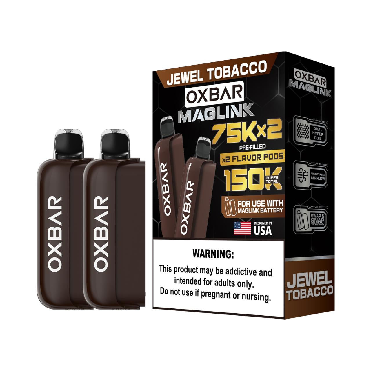 Oxbar Maglink Nixodine 75K Pre-filled Replacement Pod (Pack of 2)