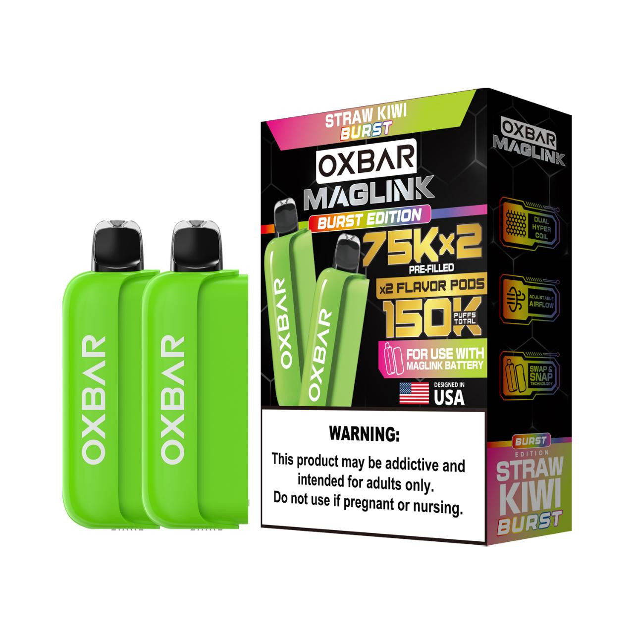 Oxbar Maglink Nixodine 75K Pre-filled Replacement Pod (Pack of 2)
