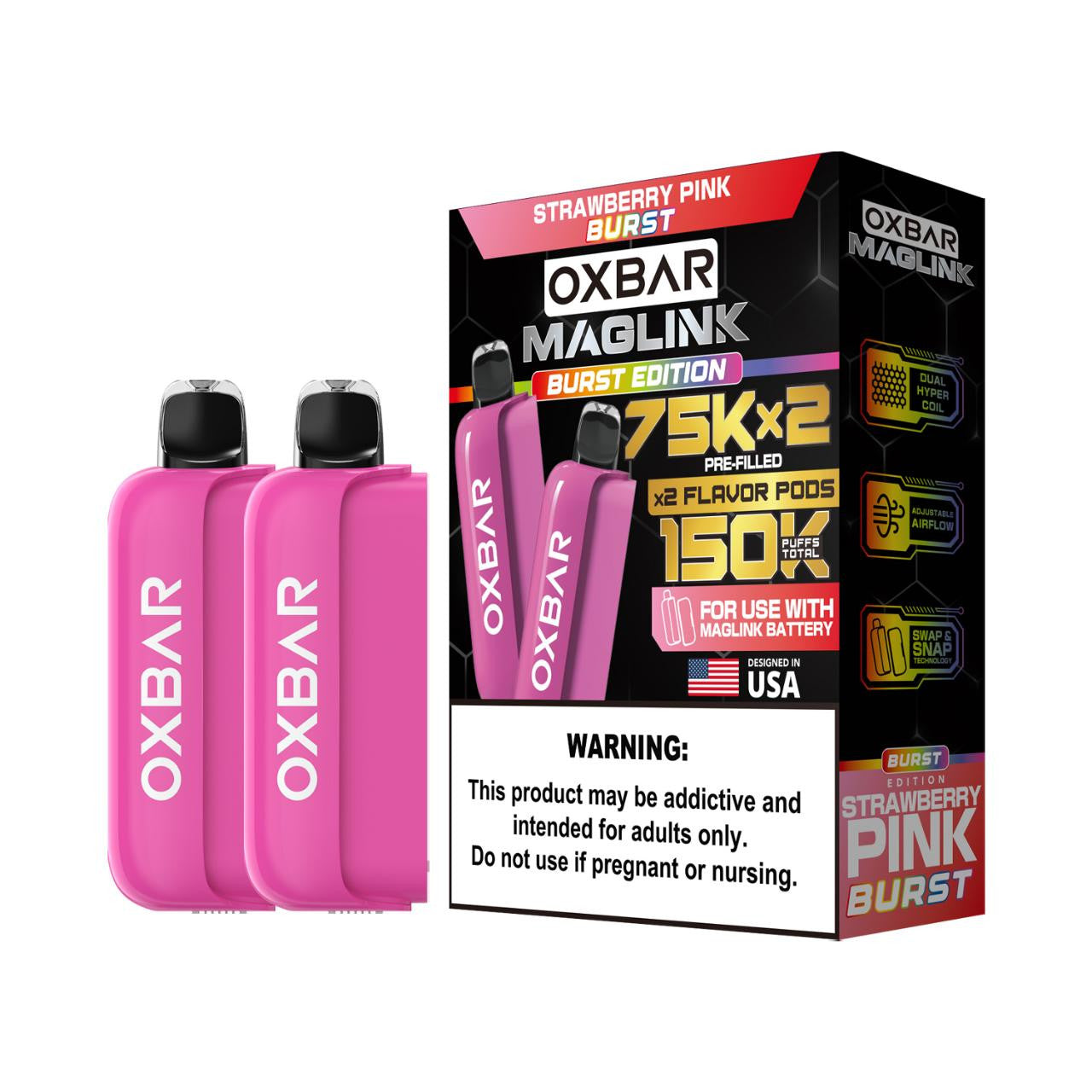 Oxbar Maglink Nixodine 75K Pre-filled Replacement Pod (Pack of 2)