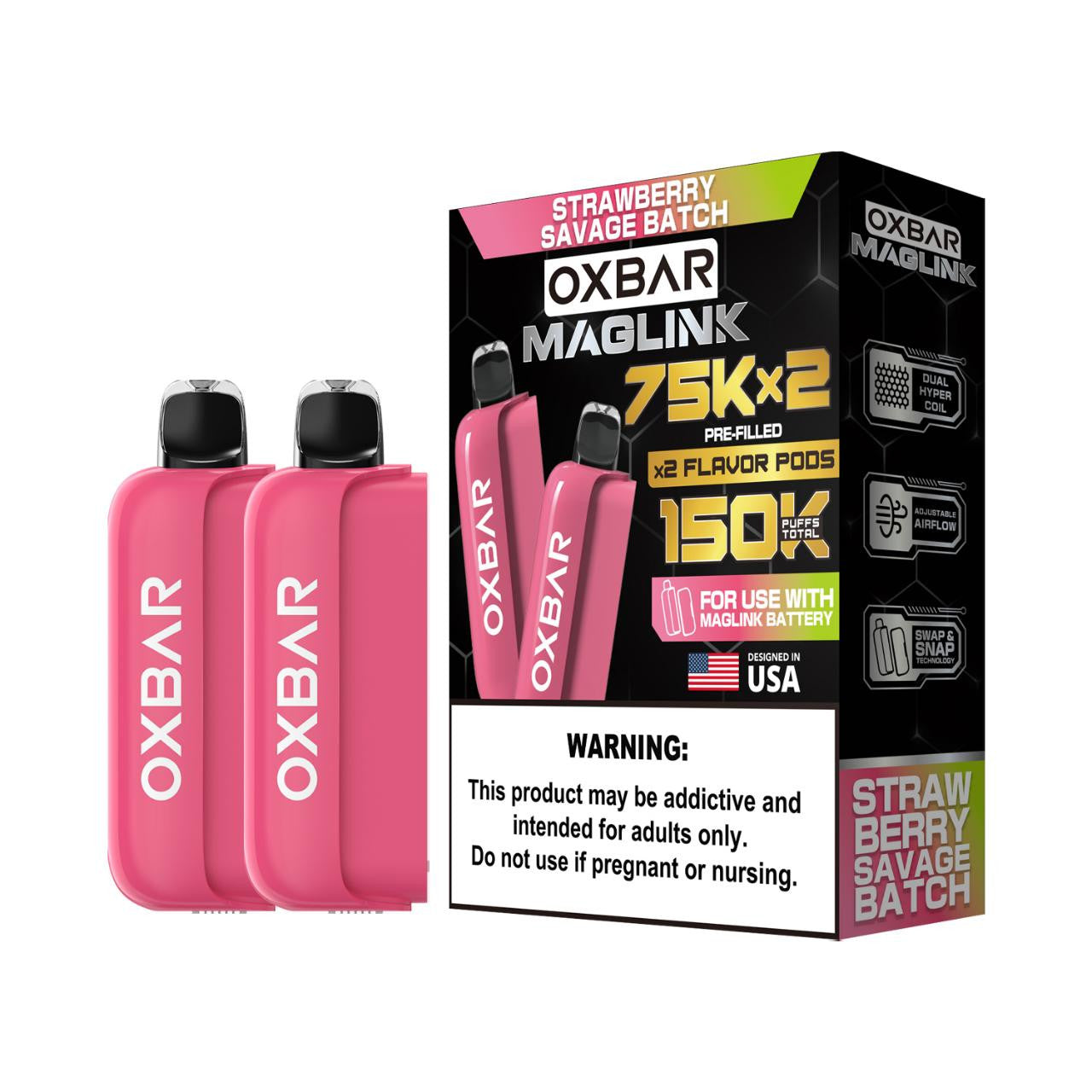Oxbar Maglink Nixodine 75K Pre-filled Replacement Pod (Pack of 2)