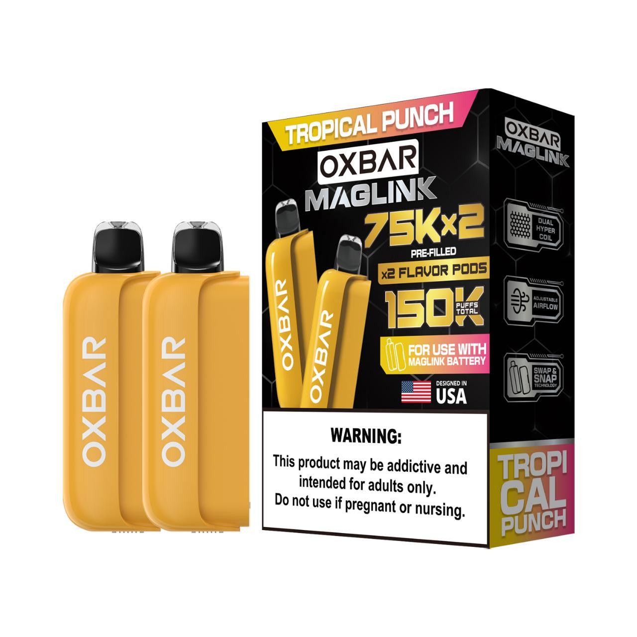 Oxbar Maglink Nixodine 75K Pre-filled Replacement Pod (Pack of 2)