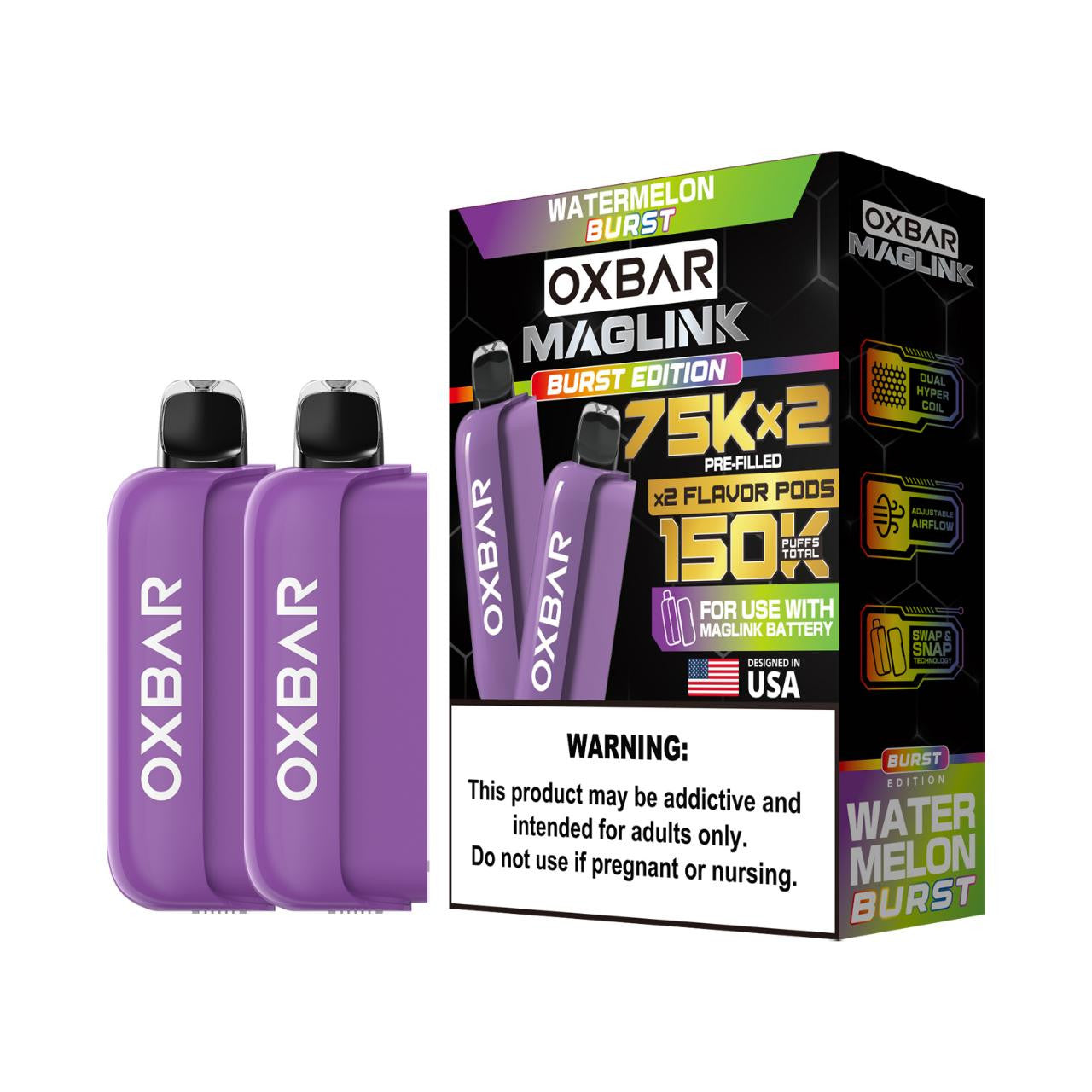 Oxbar Maglink Nixodine 75K Pre-filled Replacement Pod (Pack of 2)