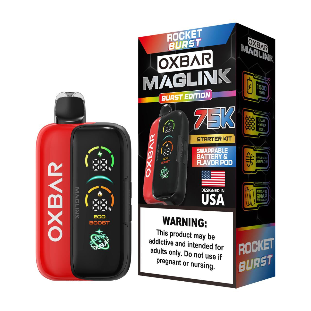 Oxbar Maglink Nixodine Kit Disposable (750000 Puffs)