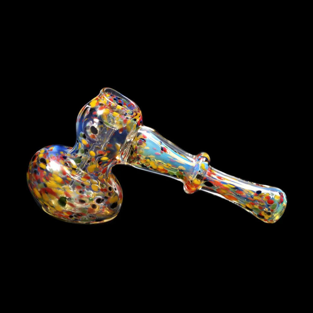 Smoke Cartel Rainbow Frit Hammer Bubbler - 5 in.