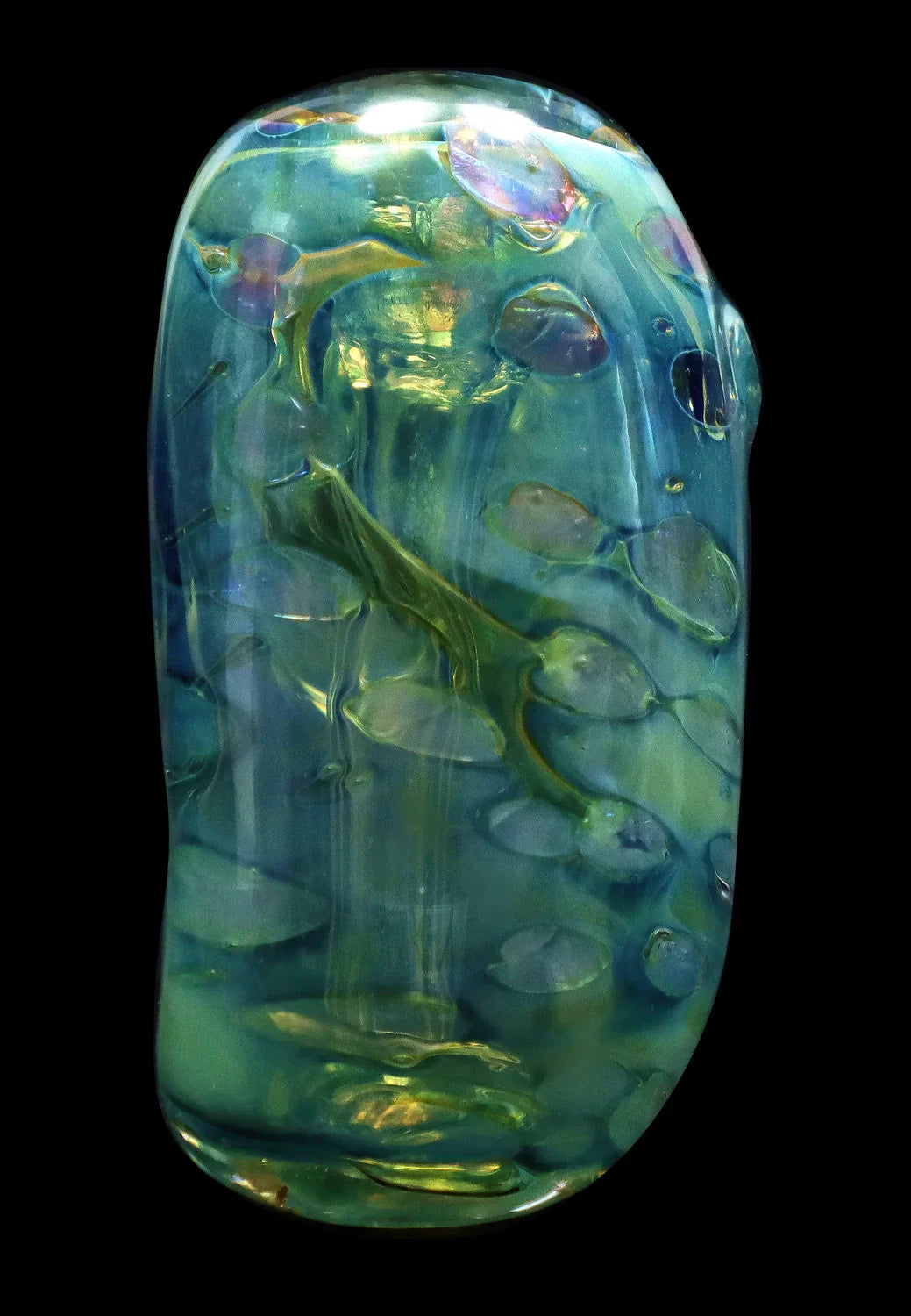 Smoke Cartel Gold Fume Bubble Trap Hammer Bubbler - 6 in.