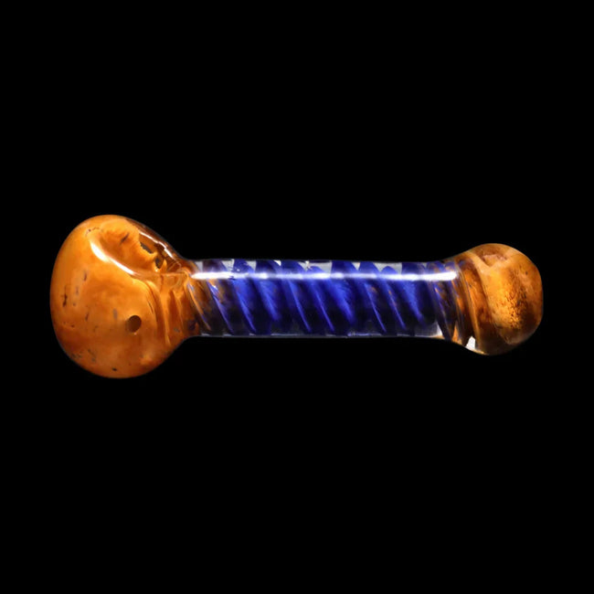 Smoke Cartel Frit Spiral Spoon Pipe - 4.5 in.