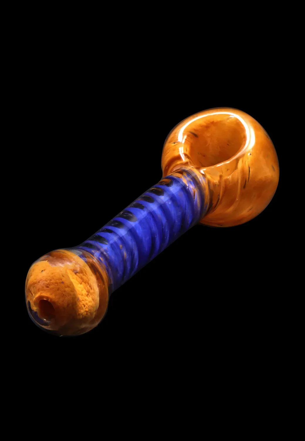 Smoke Cartel Frit Spiral Spoon Pipe - 4.5 in.