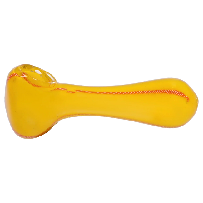 DankStop Frit Glass with Rasta Line Spoon Pipe - 4.5 in.