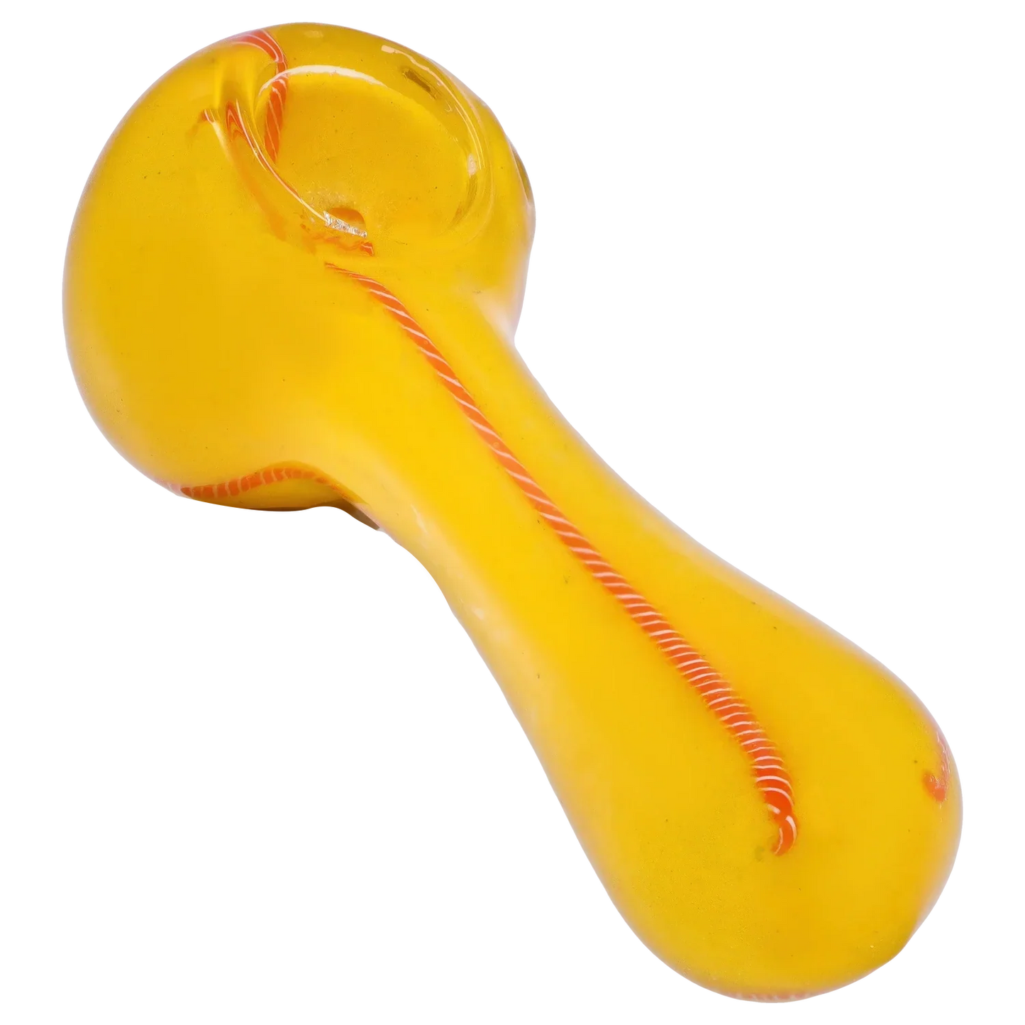 DankStop Frit Glass with Rasta Line Spoon Pipe - 4.5 in.