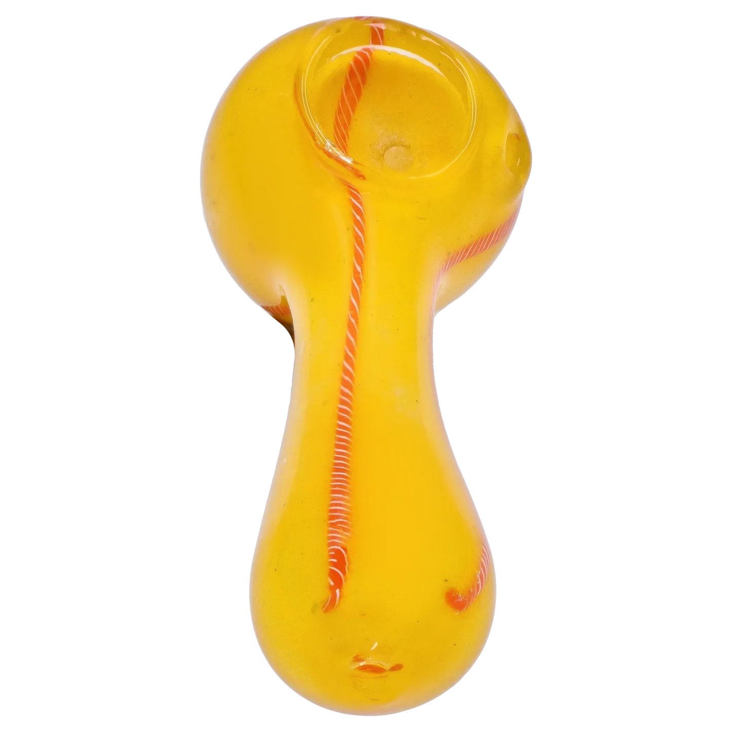 DankStop Frit Glass with Rasta Line Spoon Pipe - 4.5 in.