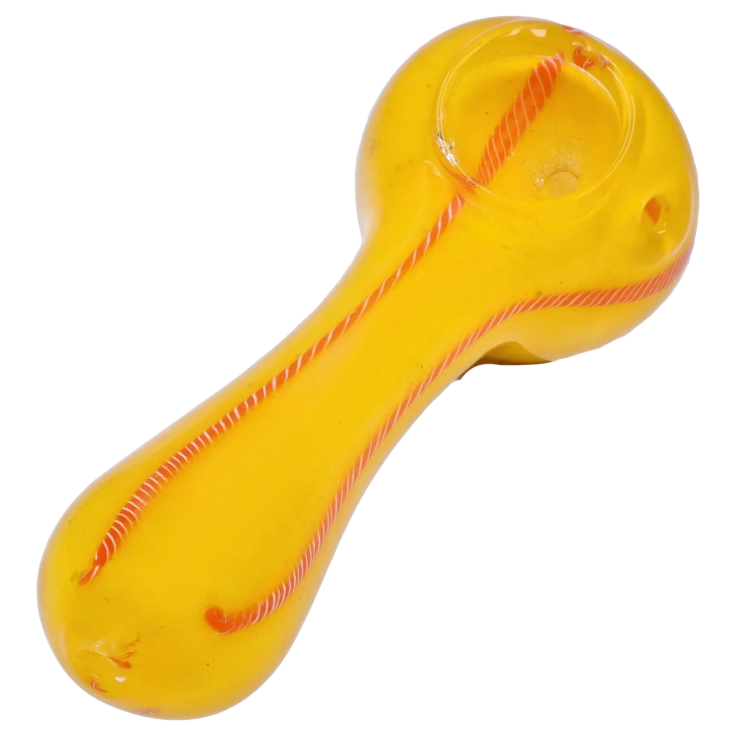DankStop Frit Glass with Rasta Line Spoon Pipe - 4.5 in.