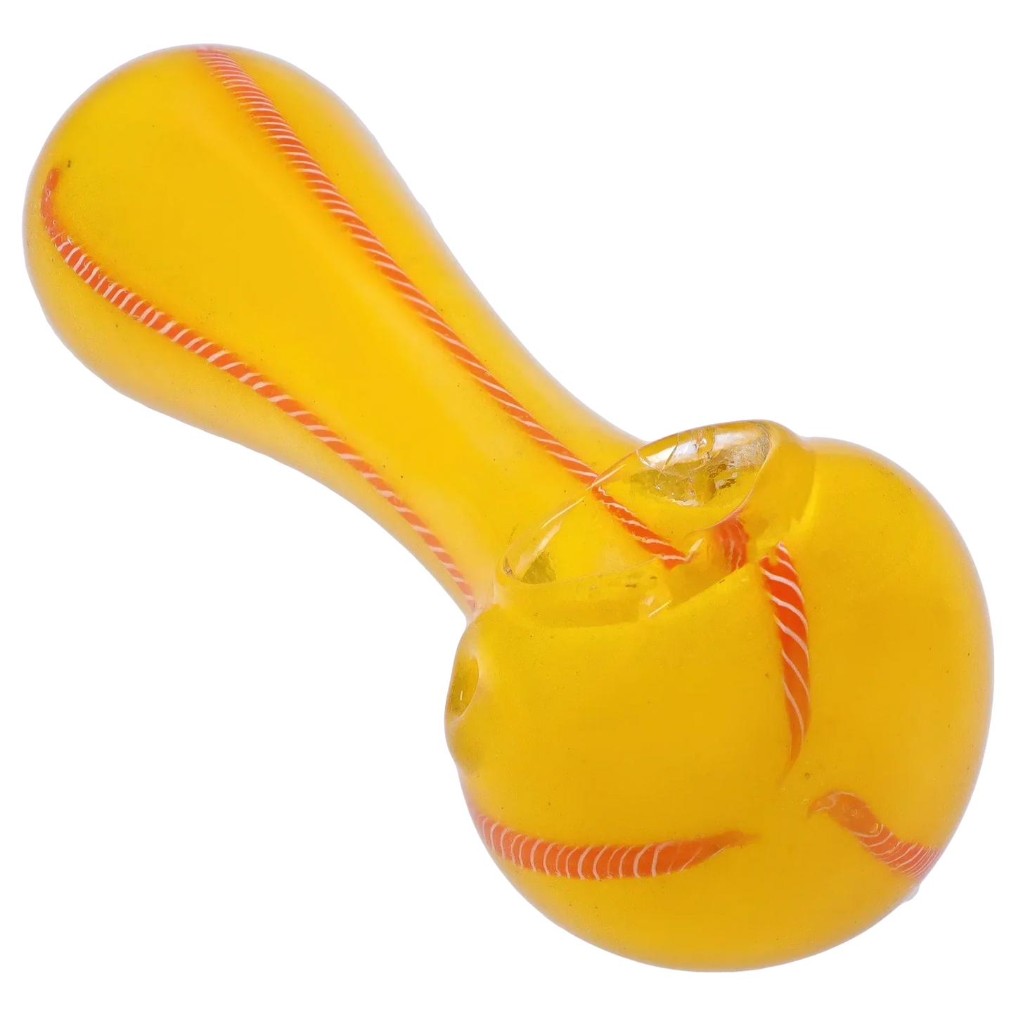 DankStop Frit Glass with Rasta Line Spoon Pipe - 4.5 in.