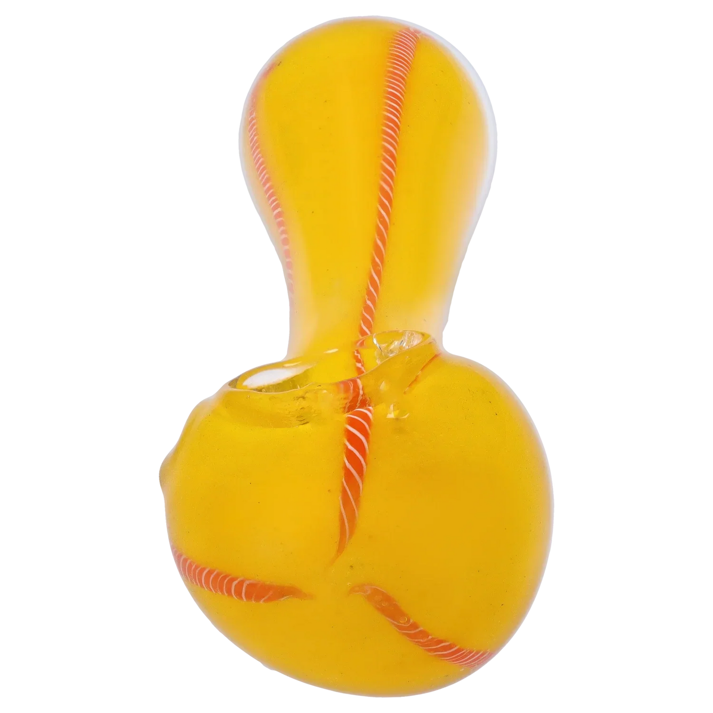 DankStop Frit Glass with Rasta Line Spoon Pipe - 4.5 in.