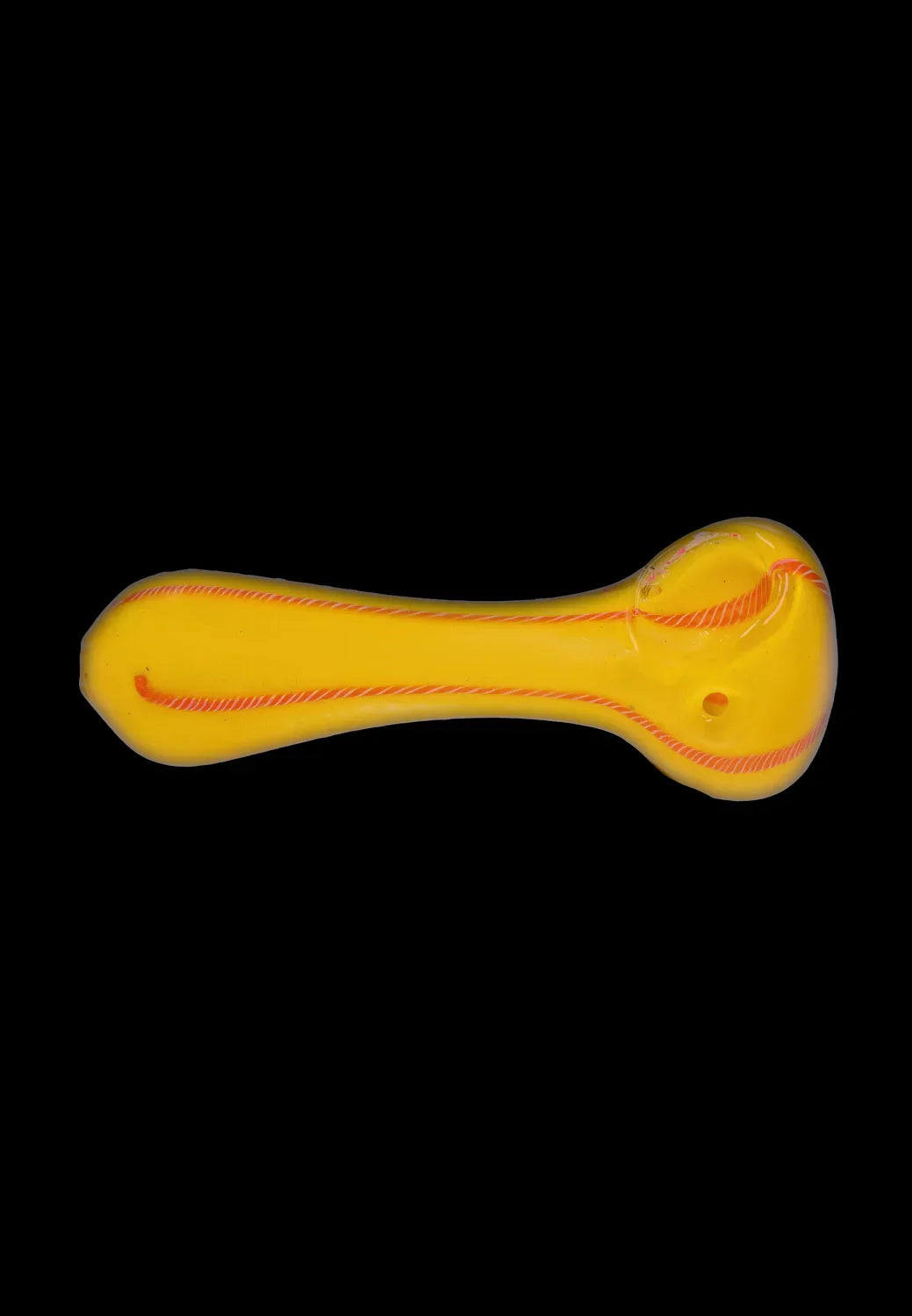 Smoke Cartel Frit Glass with Rasta Line Spoon Pipe - 4.5 in.