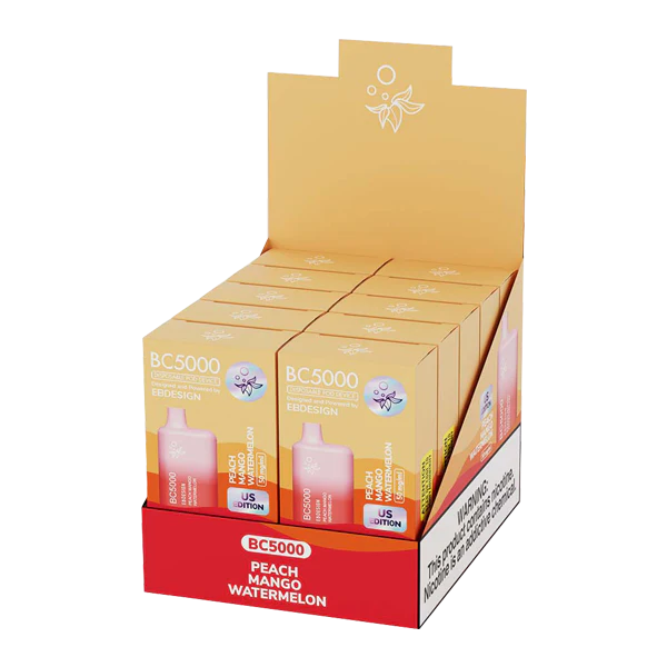 PEACH MANGO WATERMELON Elf Bar BC5000 Vape Flavor Best Sales Price - Disposables
