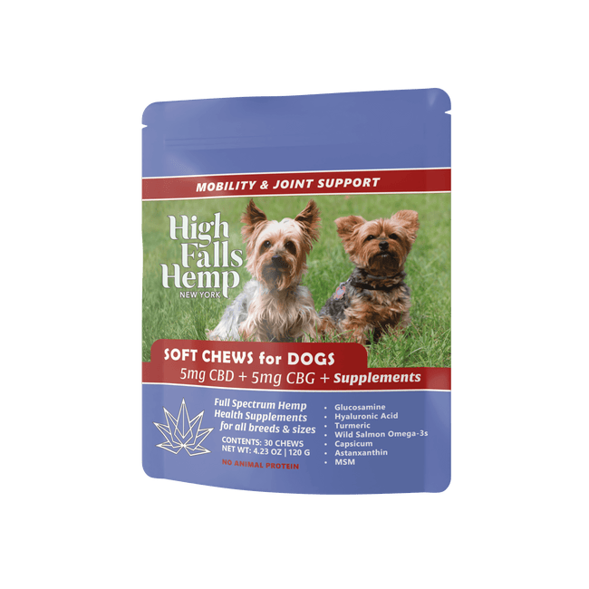 High Falls Hemp CBD/CBG Soft Chews for Dogs
