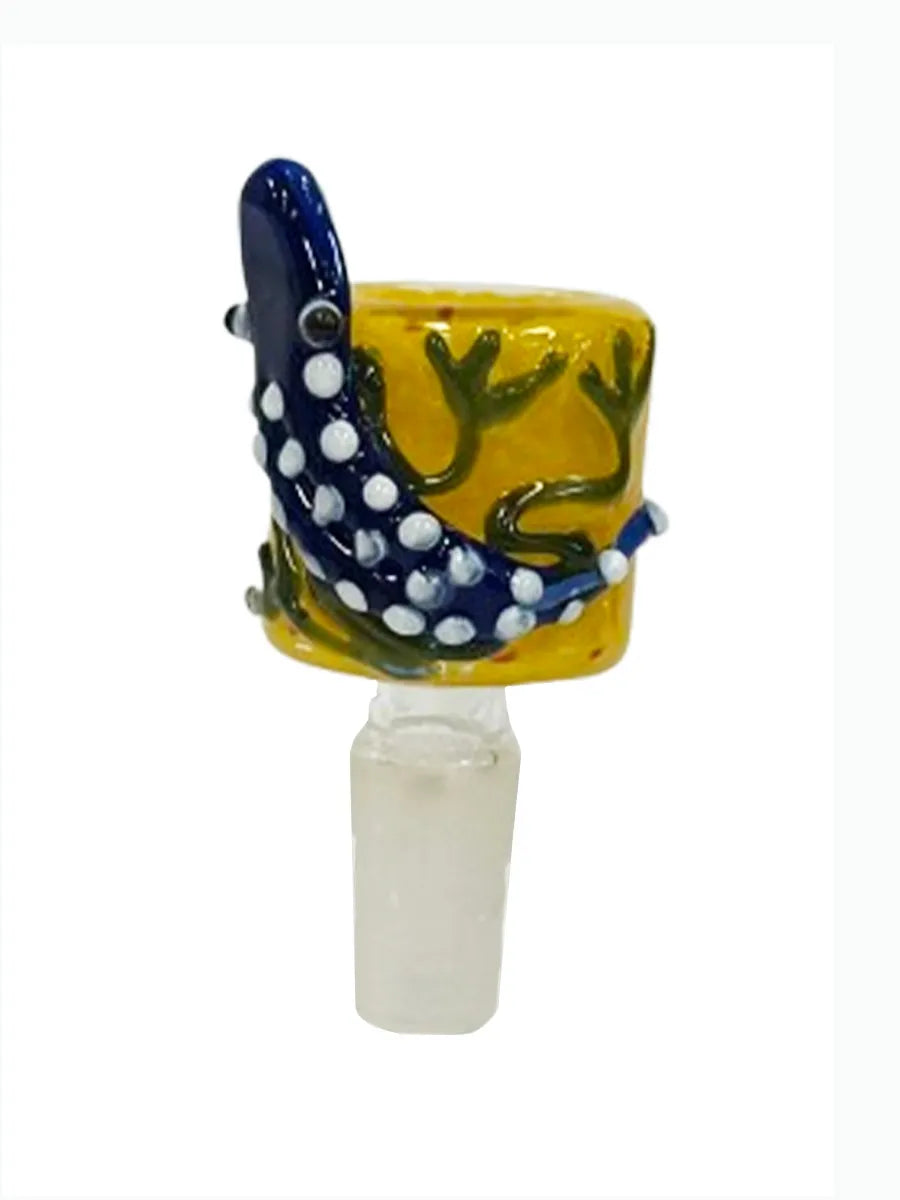 Pacific Rounded Blue 3D Gecko Male Bowl&14MM