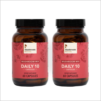 Mushroom Revival Daily 10 Mix Mushroom Capsules Best Sales Price - Edibles