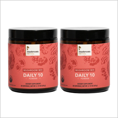Mushroom Revival Daily 10 Mushroom Blend Powder Best Sales Price - Edibles