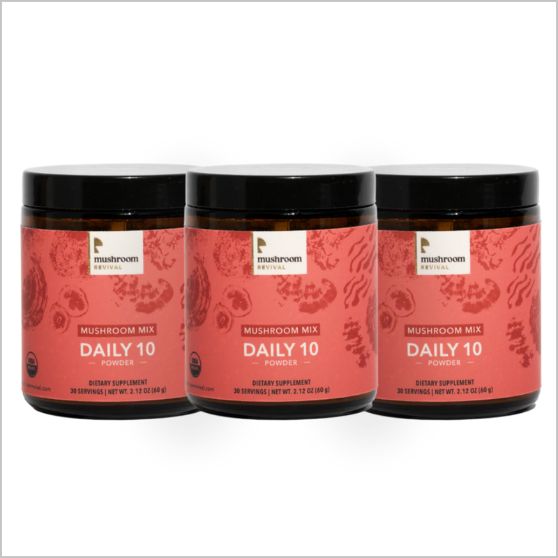 Mushroom Revival Daily 10 Mushroom Blend Powder Best Sales Price - Edibles