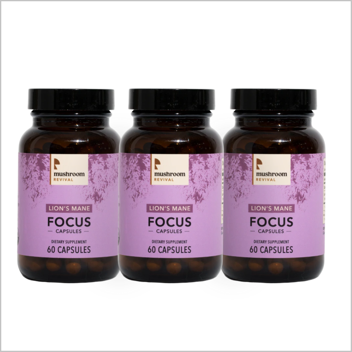 Mushroom Revival Focus Lion's Mane Capsules Best Sales Price - Edibles