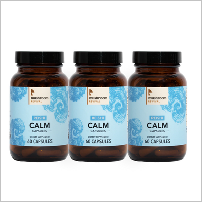 Mushroom Revival Calm Reishi Mushroom Capsules Best Sales Price - Edibles
