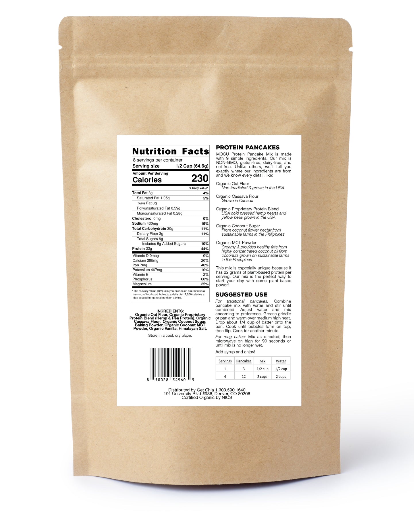 Evo Hemp Protein Pancake Mix