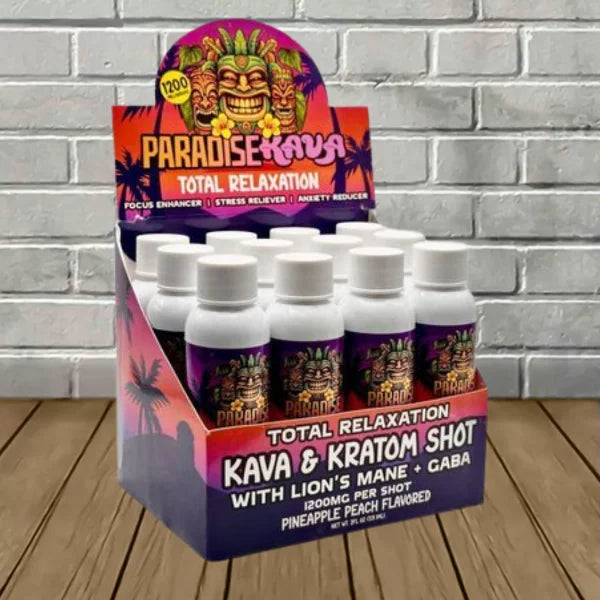 Paradise Kava Kava + Kratom Liquid Extract Shot 2oz