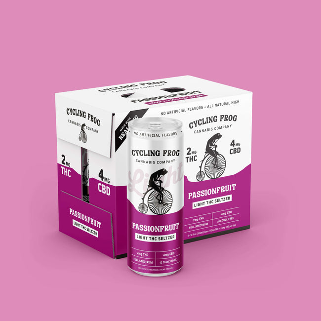 Cycling Frog Passionfruit THC Light Seltzer