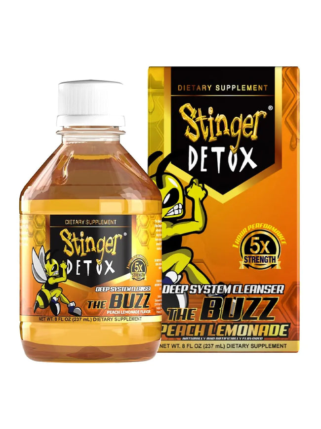 Peach Lemonade Stinger Detox Buzz 5X Extra Strength Drink 8 FL OZ