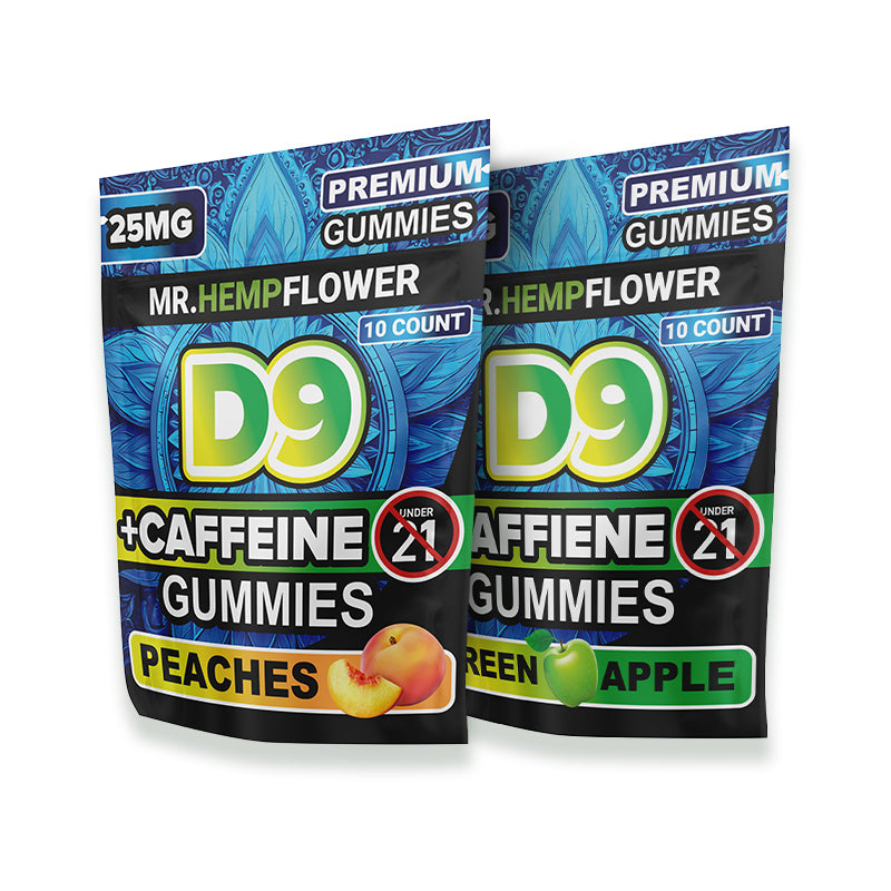 D9 Caffeine Gummies – 25mg Delta-9 + 50mg Caffeine Best Sales Price - Gummies