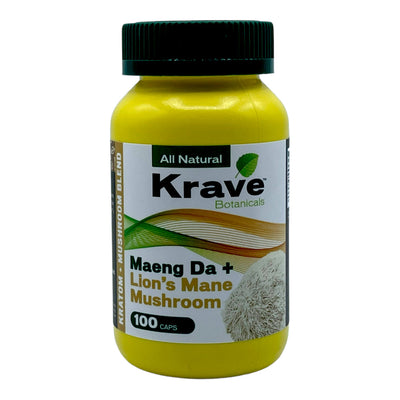 Krave Kratom & Mushroom Capsules (100ct) Best Sales Price - Kratom