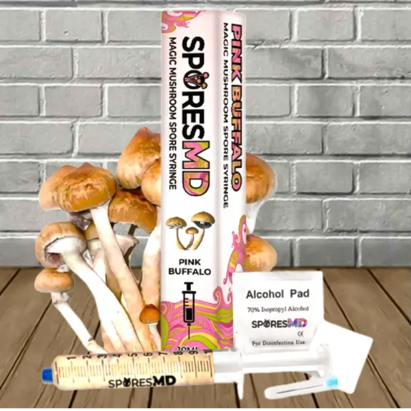 SporesMD Pink Buffalo Mushroom Spore Syringe 10ml Best Sales Price - CBD