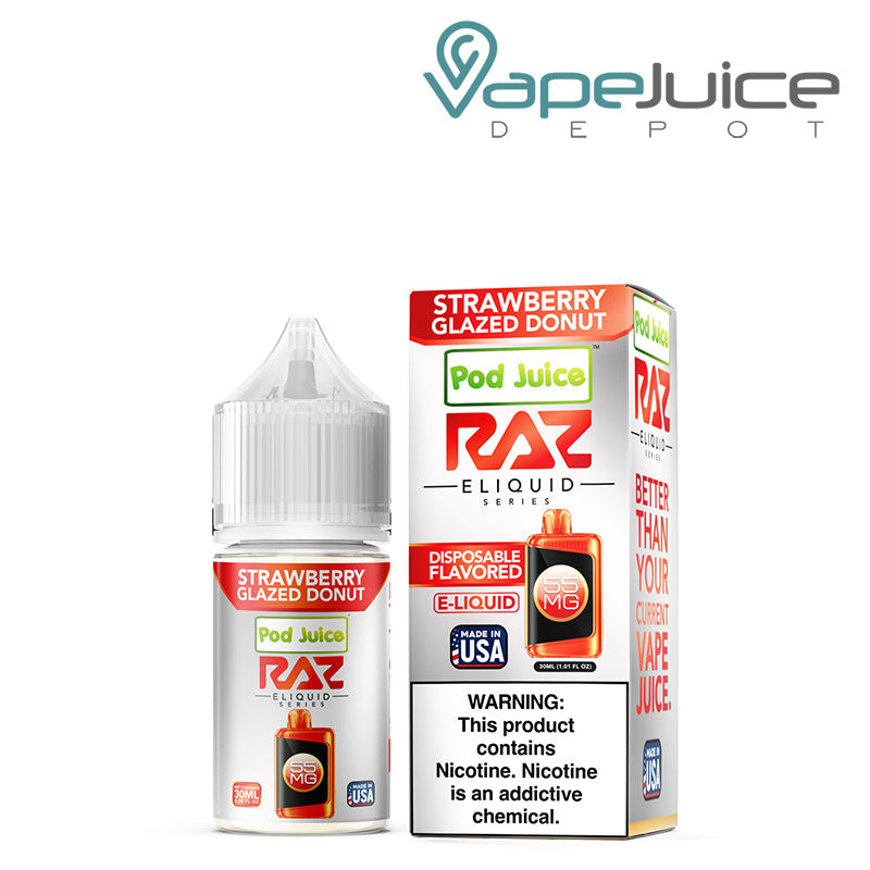 Strawberry Glazed Donut Pod Juice x Raz TFN Salt 30ml